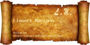 Lienert Mariann névjegykártya