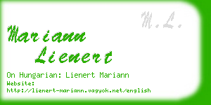 mariann lienert business card